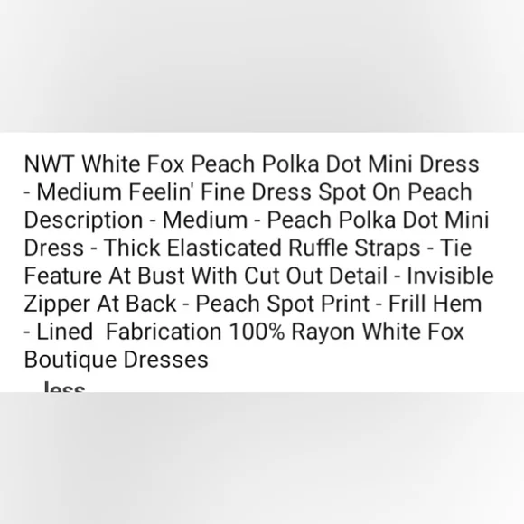 White Fox SpotOn peach dress - Picture 9 of 9